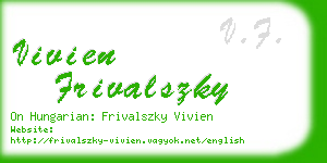 vivien frivalszky business card